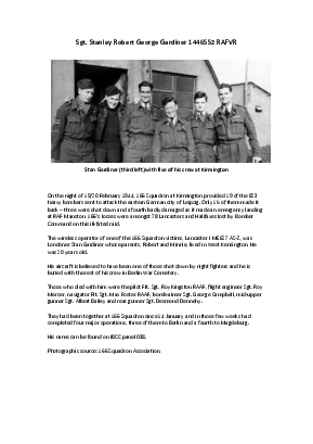 A preview of a PDF biography for Gardiner, Stanley Robert George
